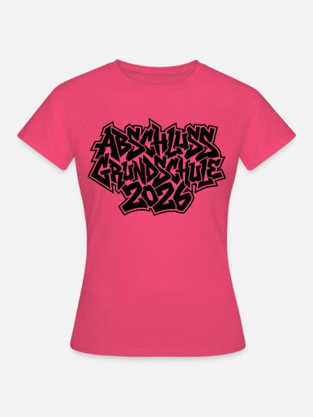 Abschluss Grundschule 2026 Graffiti - Frauen T-Shirt - Azalea