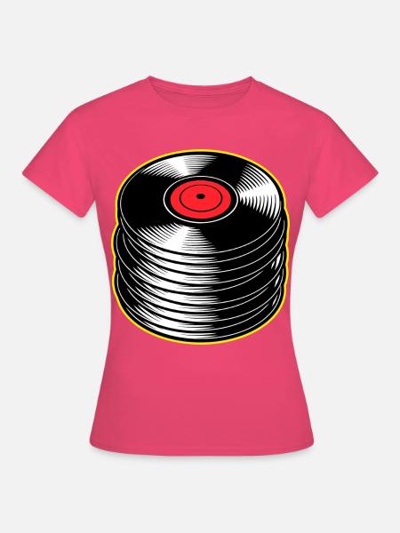 Vinyl-Alben-Stapel - Frauen T-Shirt - Azalea