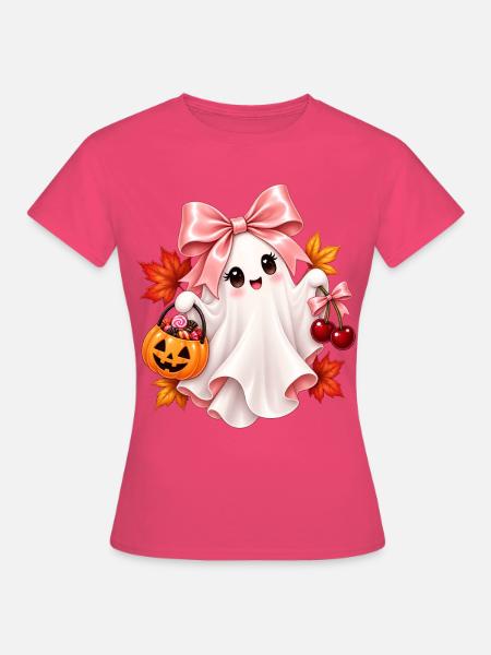 Niedlicher Halloween Geist - Frauen T-Shirt - Azalea