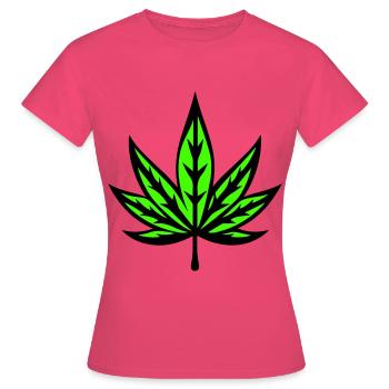 Hemp Leaf Hemp Symbol Weed Cannabis - Women's T-Shirt - azalea - Front - AI Model Female 172 dark (172cm)