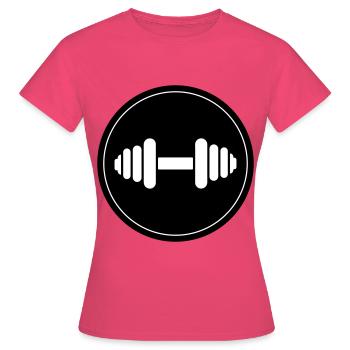 Hantel gewichte icon - Frauen T-Shirt - Azalea - Vorne - AI Model Female 172 dark (172cm)