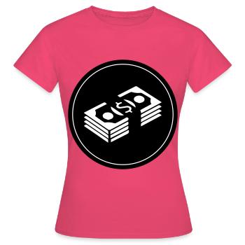 Money Money Circle - Women's T-Shirt - azalea - Front - AI Model Female 172 dark (172cm)
