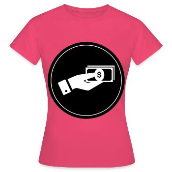 Geld Icon - Frauen T-Shirt - Azalea - Vorne - AI Model Female 172 dark (172cm)