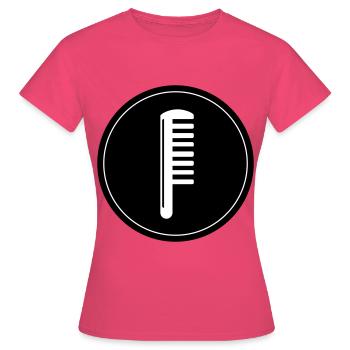 Kamm Friseur Kreis - Frauen T-Shirt - Azalea - Vorne - AI Model Female 172 dark (172cm)