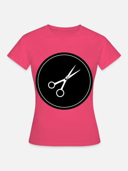 Schere Barber Kreis - Frauen T-Shirt - Azalea