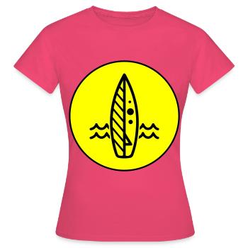 Surfboard icon icon - Women's T-Shirt - azalea - Front - AI Model Female 172 dark (172cm)