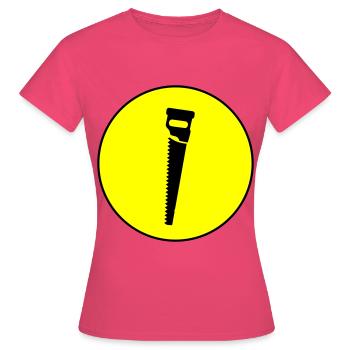 Icône de scie - T-shirt Femme - rose azalée - Devant - AI Model Female 172 dark (172cm)