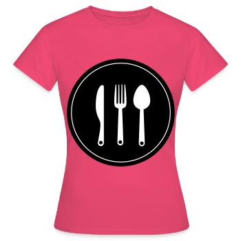 Fork cutlery - Women's T-Shirt - azalea - Front - AI Model Female 172 dark (172cm)