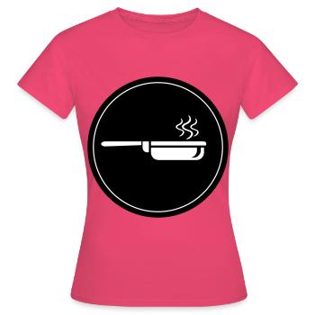 Pfanne Kochen - Frauen T-Shirt - Azalea - Vorne - AI Model Female 172 dark (172cm)