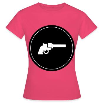 Weapon Symbol Pistol - Women's T-Shirt - azalea - Front - AI Model Female 172 dark (172cm)