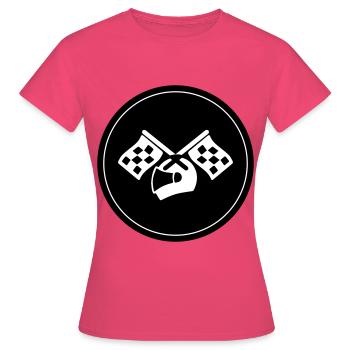 Casque de coureur - T-shirt Femme - rose azalée - Devant - AI Model Female 172 dark (172cm)
