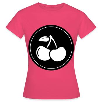 Kirschen obst - Frauen T-Shirt - Azalea - Vorne - AI Model Female 172 dark (172cm)
