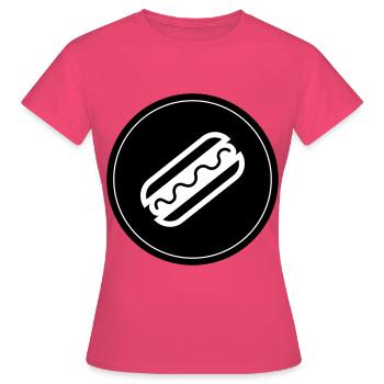 Symbole Hotdog Foodie - T-shirt Femme - rose azalée - Devant - AI Model Female 172 dark (172cm)