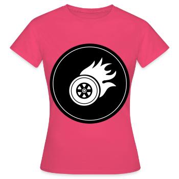 Cercle de tir de pneu - T-shirt Femme - rose azalée - Devant - AI Model Female 172 dark (172cm)