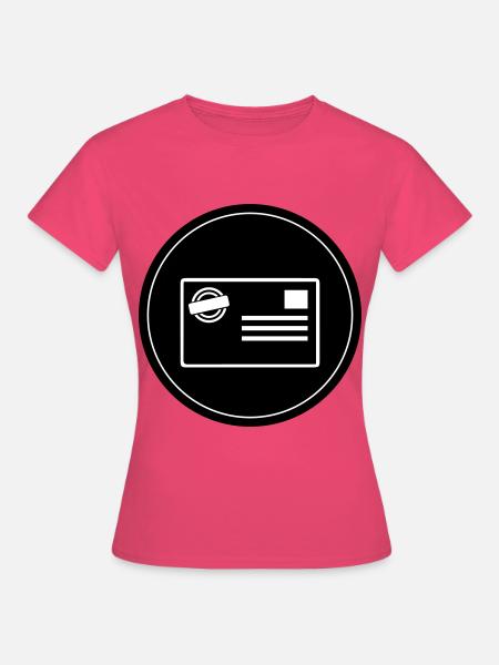 Briefmarke icon Kreis - Frauen T-Shirt - Azalea