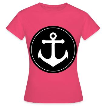 Anker Icon - Frauen T-Shirt - Azalea - Vorne - AI Model Female 172 dark (172cm)