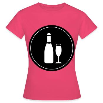 Rotwein Symbol - Frauen T-Shirt - Azalea - Vorne - AI Model Female 172 dark (172cm)