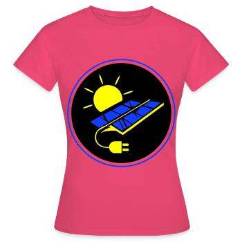 Photovoltaik Anlage Symbol Solar Energie - Frauen T-Shirt - Azalea - Vorne - AI Model Female 172 dark (172cm)