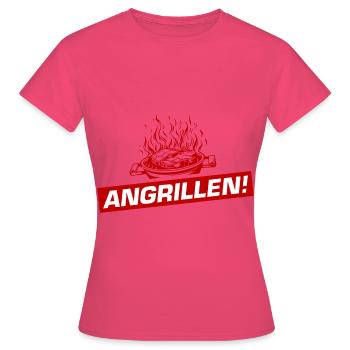 Grillades Barbecue Barbecue - T-shirt Femme - rose azalée - Devant - AI Model Female 172 dark (172cm)