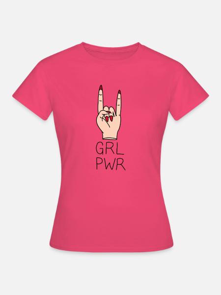 Girl Power Hand - Frauen T-Shirt - Azalea