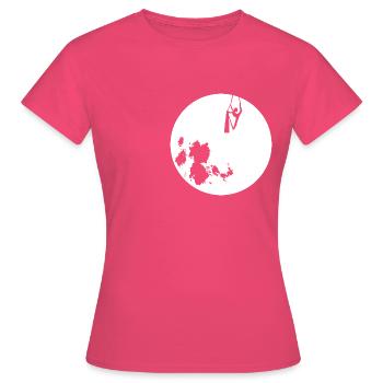 Ballerina auf dem Mond - Frauen T-Shirt - Azalea - Vorne - AI Model Female 172 dark (172cm)
