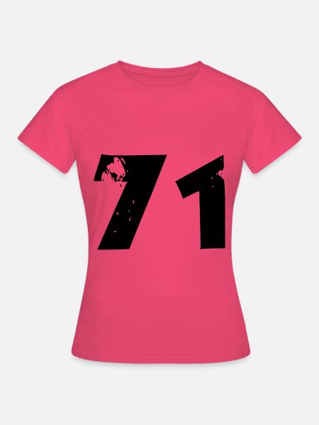 71 Zahl - Frauen T-Shirt - Azalea