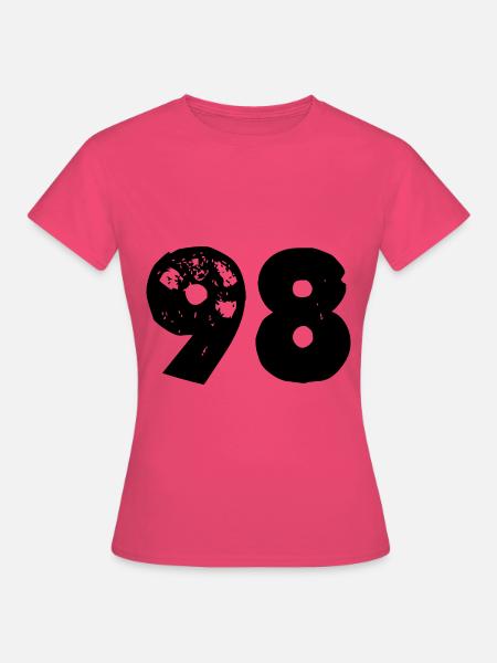 98 Zahl - Frauen T-Shirt - Azalea