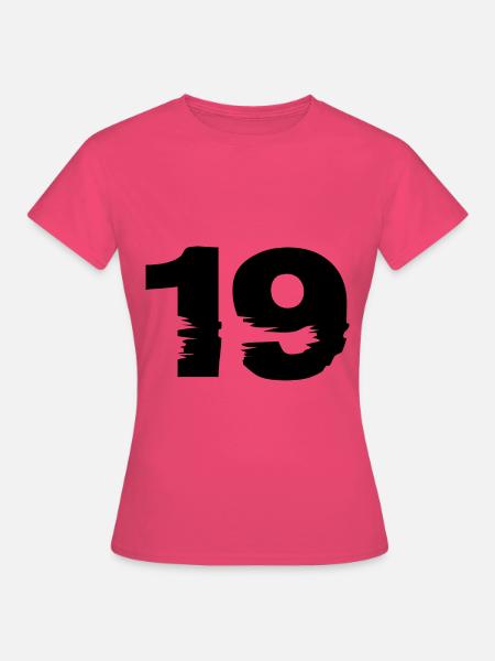 19 Zahl - Frauen T-Shirt - Azalea