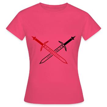 Schwert Icon - Frauen T-Shirt - Azalea - Vorne - AI Model Female 172 dark (172cm)