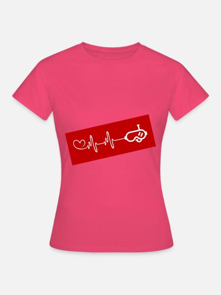 Taucherbrille puls herz - Frauen T-Shirt - Azalea