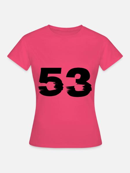 53 Zahl - Frauen T-Shirt - Azalea