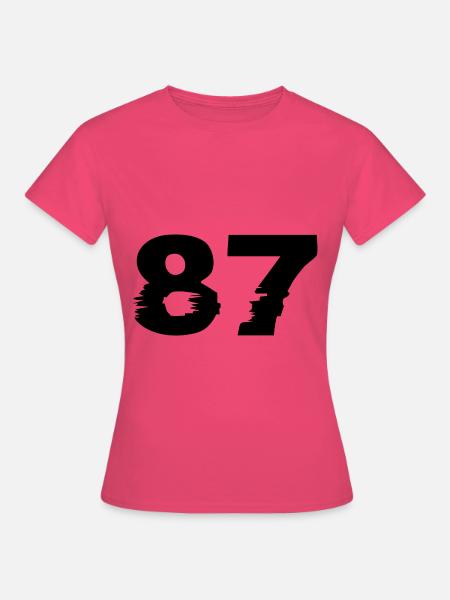 87 Zahl - Frauen T-Shirt - Azalea
