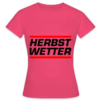 Herbst Wetter - Frauen T-Shirt - Azalea - Vorne - AI Model Female 172 dark (172cm)