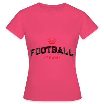 Équipe de football - T-shirt Femme - rose azalée - Devant - AI Model Female 172 dark (172cm)