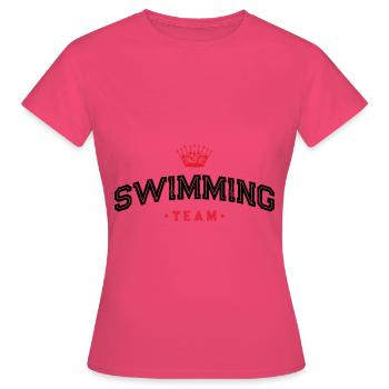 Équipe de natation - T-shirt Femme - rose azalée - Devant - AI Model Female 172 dark (172cm)