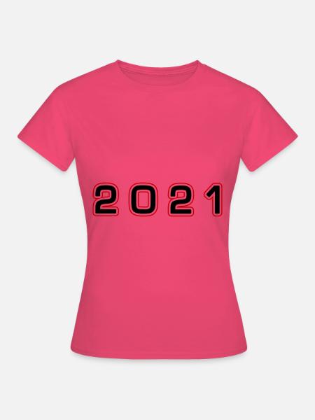 2021 Jahr Zahl - Frauen T-Shirt - Azalea