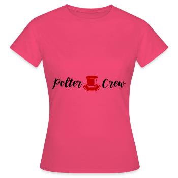 Polter Crew Fiançailles Mariage - T-shirt Femme - rose azalée - Devant - AI Model Female 172 dark (172cm)