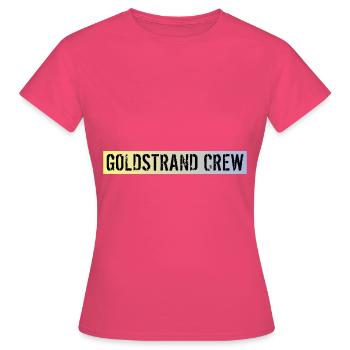 Goldstrand Crew - Frauen T-Shirt - Azalea - Vorne - AI Model Female 172 dark (172cm)