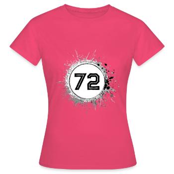 72 Nombre d’objets blob - T-shirt Femme - rose azalée - Devant - AI Model Female 172 dark (172cm)