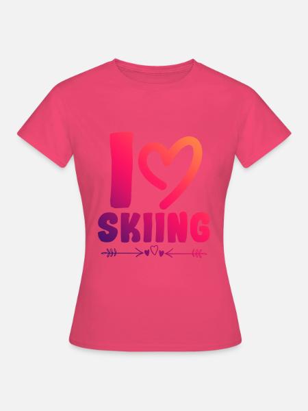 Ich liebe Skiing - Frauen T-Shirt - Azalea