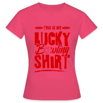 Chemise de bowling - T-shirt Femme - rose azalée - Devant - AI Model Female 172 dark (172cm)