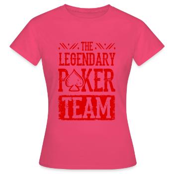 Équipe de poker - T-shirt Femme - rose azalée - Devant - AI Model Female 172 dark (172cm)