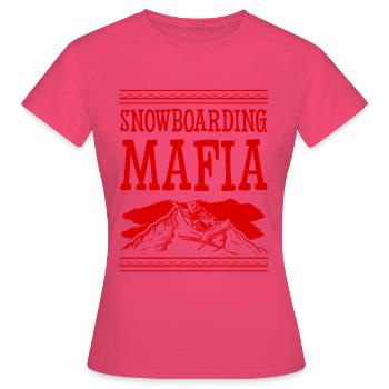 Snowboarding Mafia - Frauen T-Shirt - Azalea - Vorne - AI Model Female 172 dark (172cm)