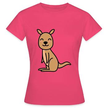 Kangaroo Comic - Frauen T-Shirt - Azalea - Vorne - AI Model Female 172 dark (172cm)