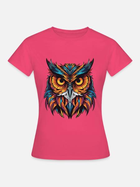 Eule Portrait - Frauen T-Shirt - Azalea