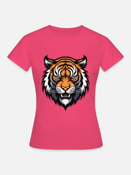 Tiger Kopf - Frauen T-Shirt - Azalea