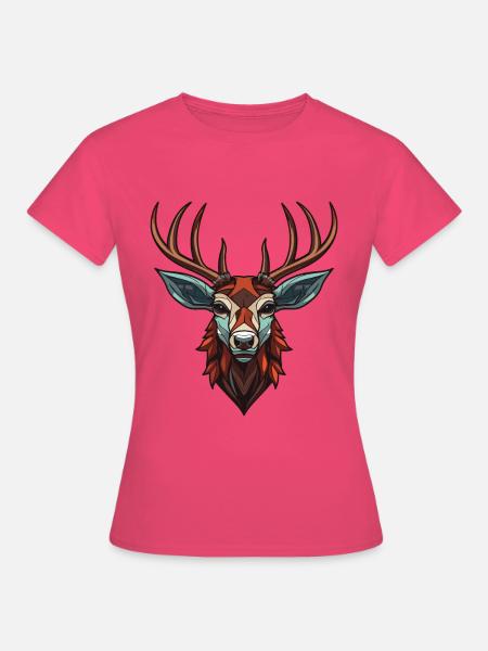Hirsch Kopf - Frauen T-Shirt - Azalea