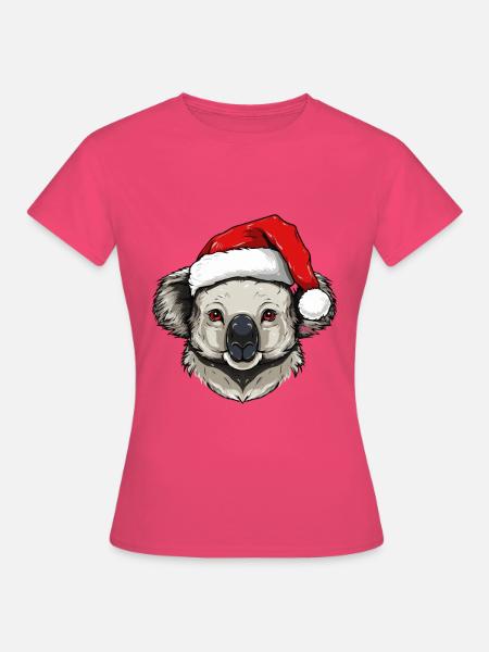 Koala Weihnachten Tier Kopf - Frauen T-Shirt - Azalea