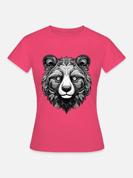 Panda Tier Kopf - Frauen T-Shirt - Azalea