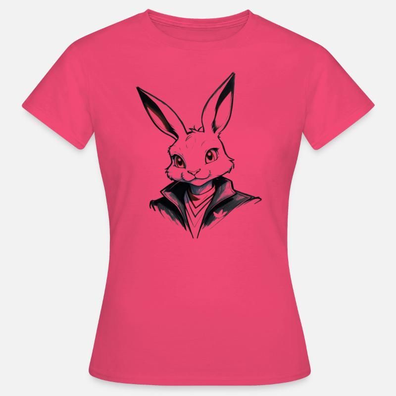 Bunny Chic: Cute Elegance - Women's T-Shirt - azalea
